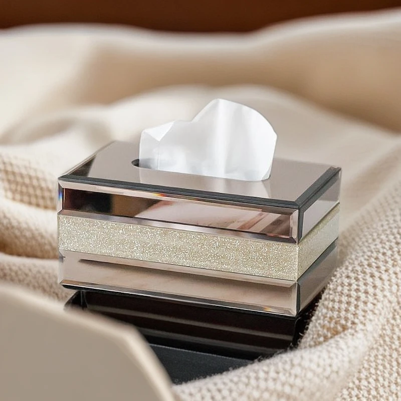 德国进口北欧高档轻奢风高颜值抽纸盒客厅 桌面创意高端玻璃纸巾