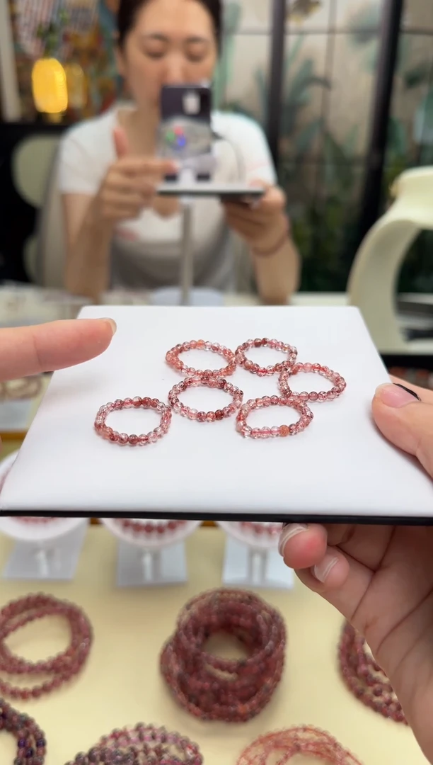 未镶嵌戒指水晶芬达金草莓戒指 多样性发一