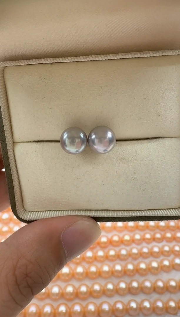 【闪购商品】淡水珍珠耳饰银S925镶嵌非基地发货不带证书