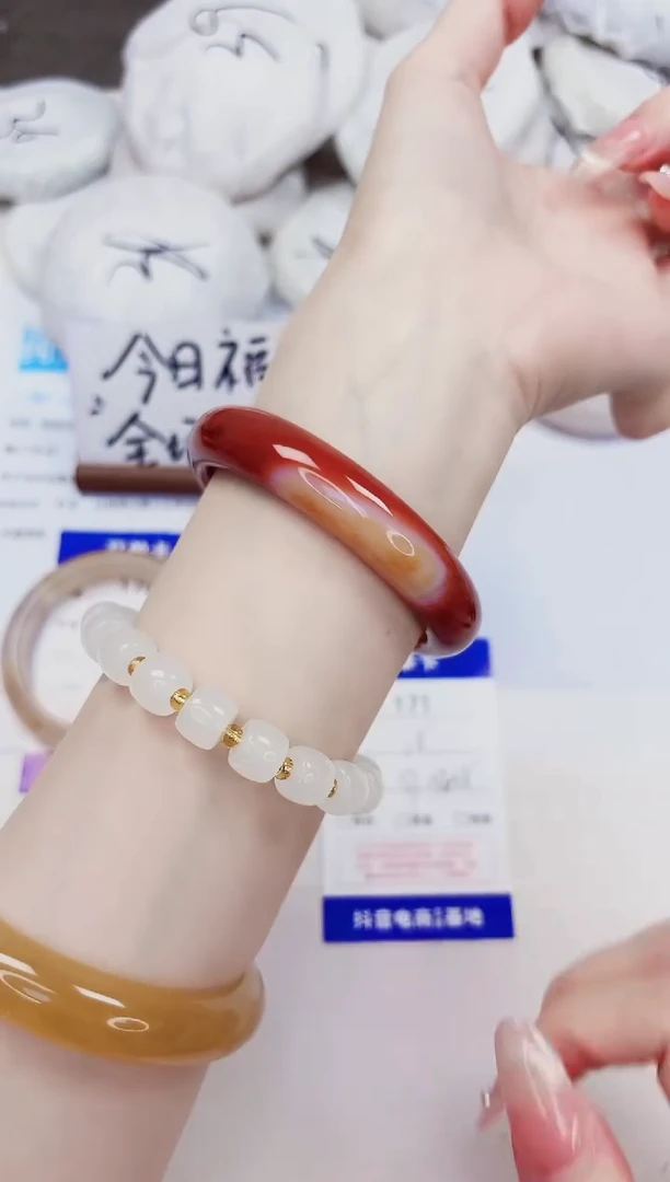 石英质玉手镯未镶嵌171-玛瑙-圈口57