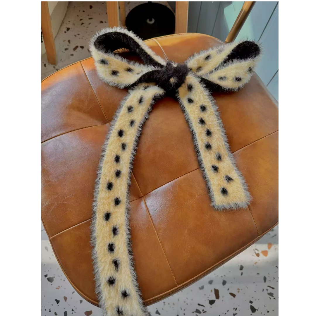 【黄油波点围脖】秋冬季配饰小众设计款韩系INS波点围脖双面小围巾