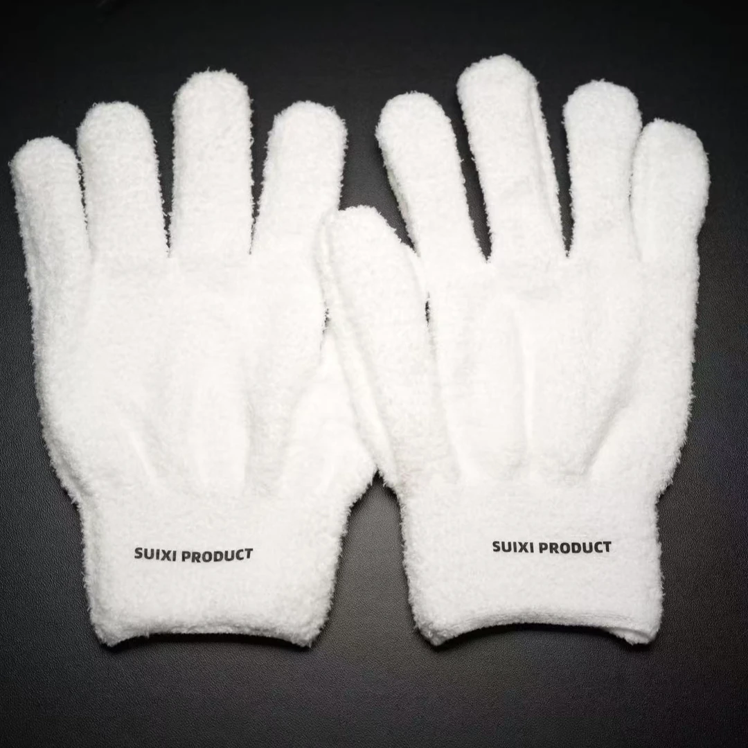 文玩手套短毛不闷手抛光打底隔汗盘玩必备
