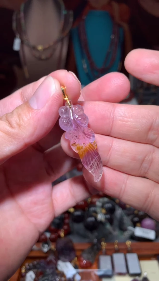未镶嵌珠宝半成品水晶黄超锦鲤吊坠，多样性
