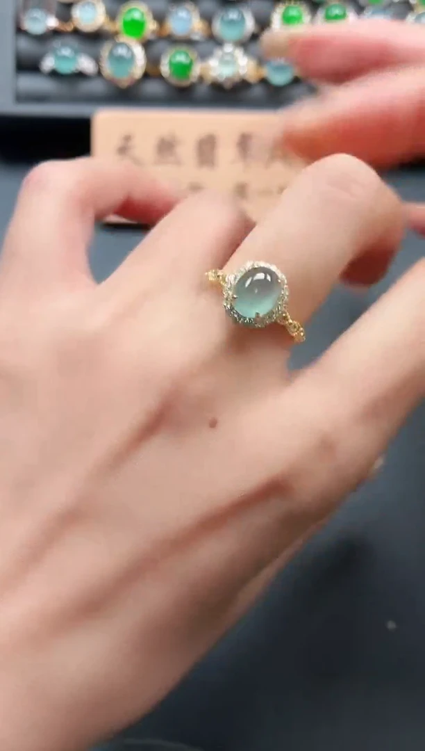 银S925镶嵌戒指翡翠1111