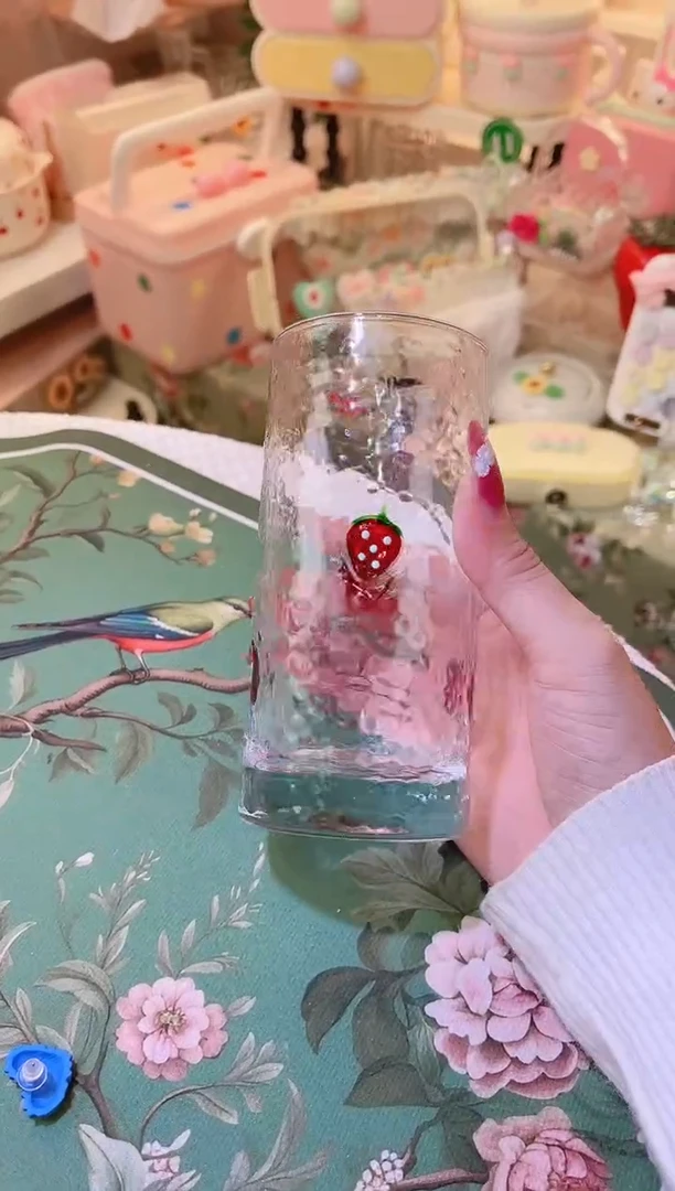 草莓直饮杯——手工制作品质好！