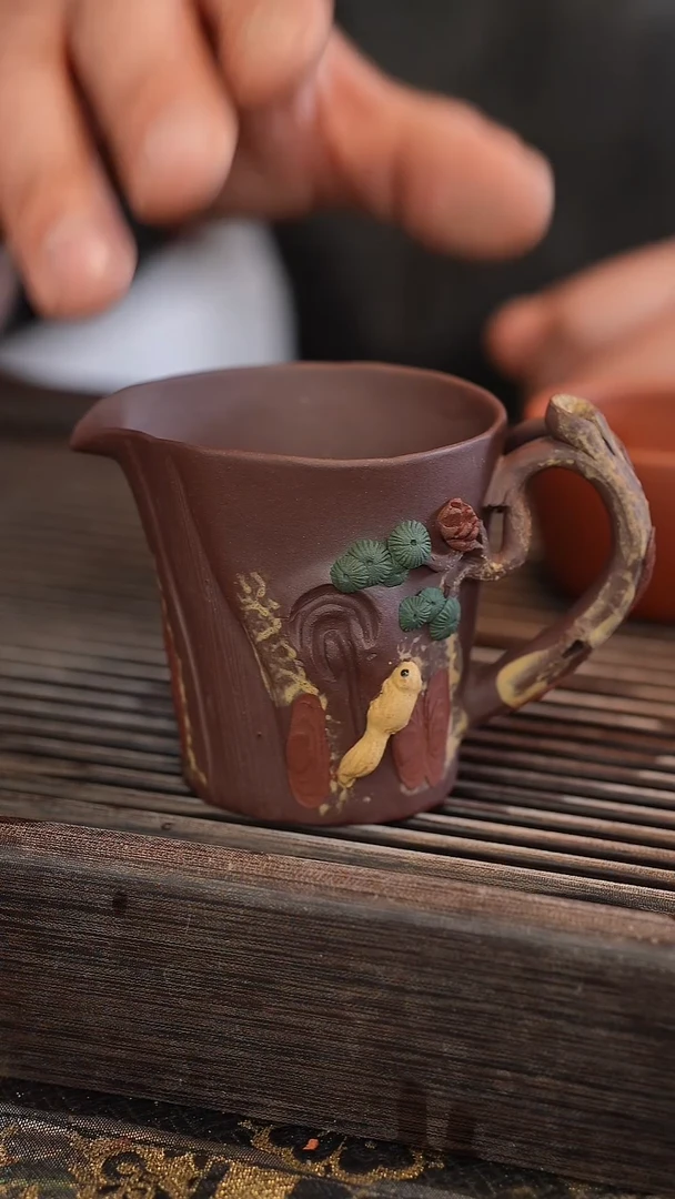 茶杯紫砂原矿手工制作全手工公道杯