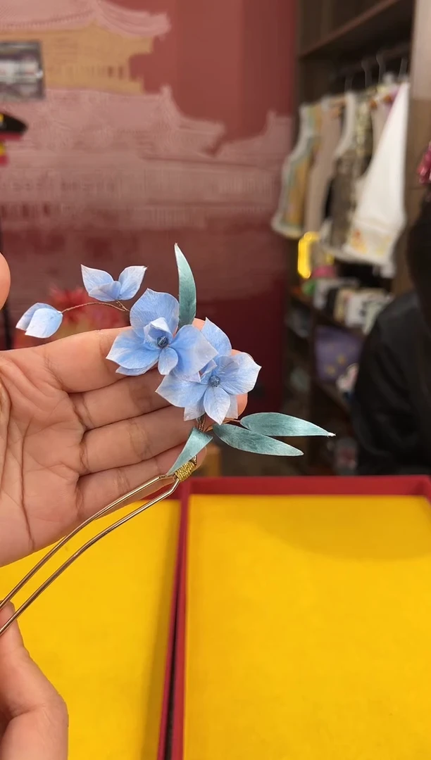 【闪购商品】刺绣非遗绒花（发饰）
