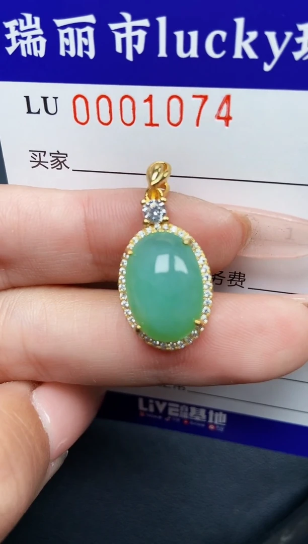 【闪购商品】翡翠颈饰银S925镶嵌1074