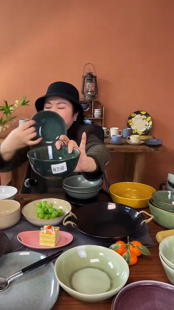 【闪购商品】碗辣3168 陶瓷窑变6英寸碗两件套微瑕