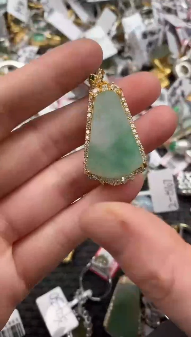 银S925镶嵌戒指翡翠333               1