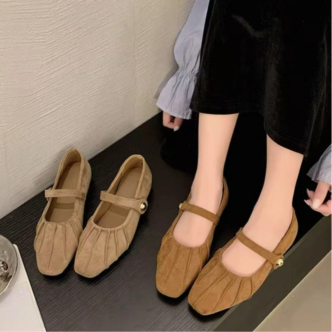 安妤皙&褶皱法式浅口单鞋2051【V17】