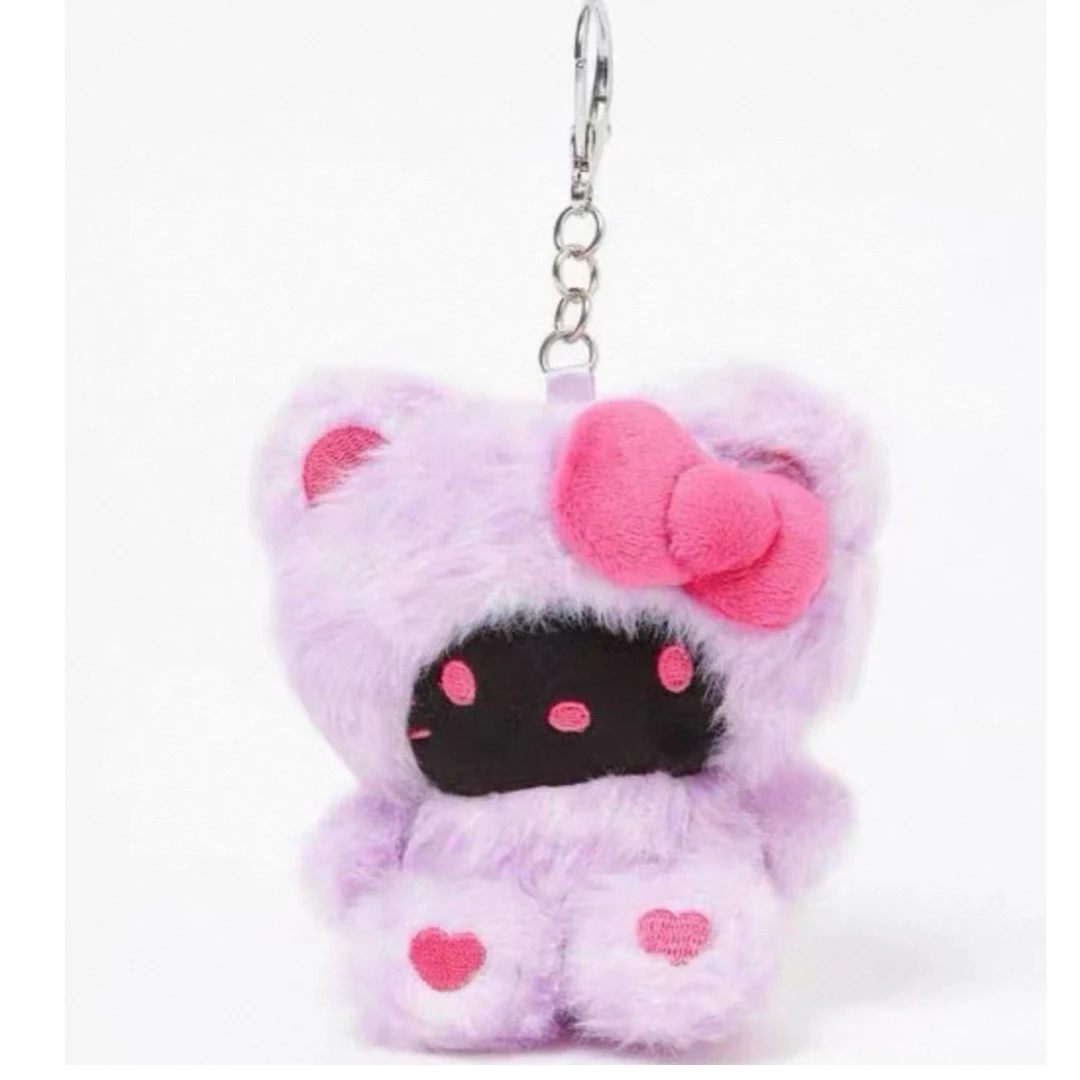 【日版正品】日本三丽鸥me%联名HelloKitty菠萝公仔挂件豹纹黑皮