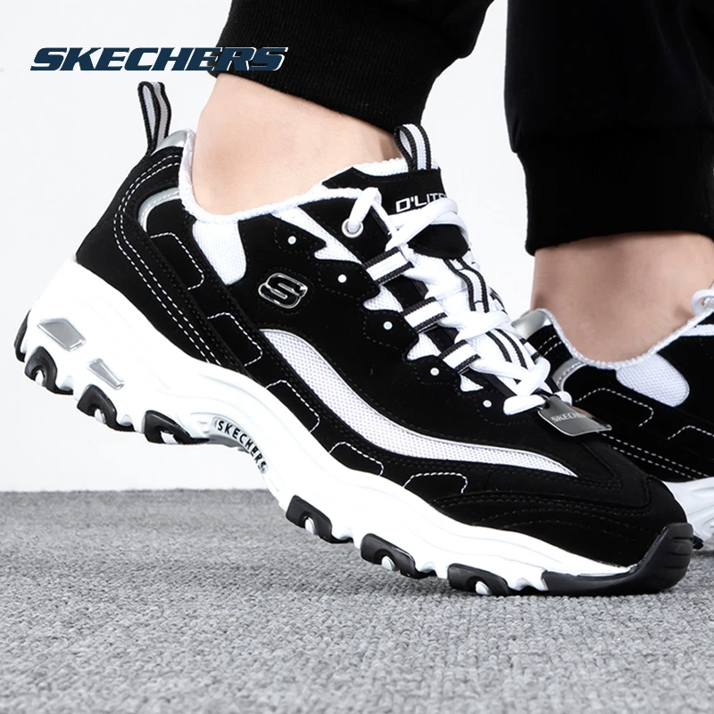 【经典款】斯凯奇黑白熊猫鞋男鞋女鞋秋季厚底增高缓震老爹鞋休闲鞋