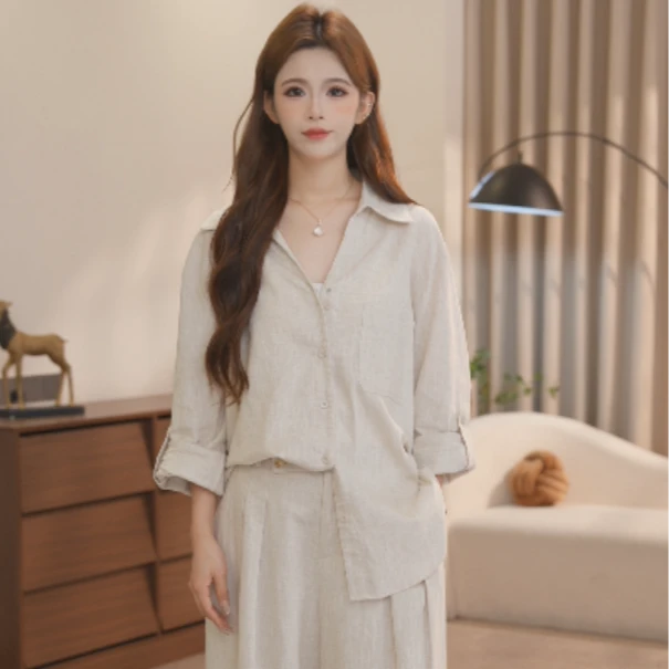 Basic House/百家好时尚套装百搭高腰新中式tenniscore贝果复古风