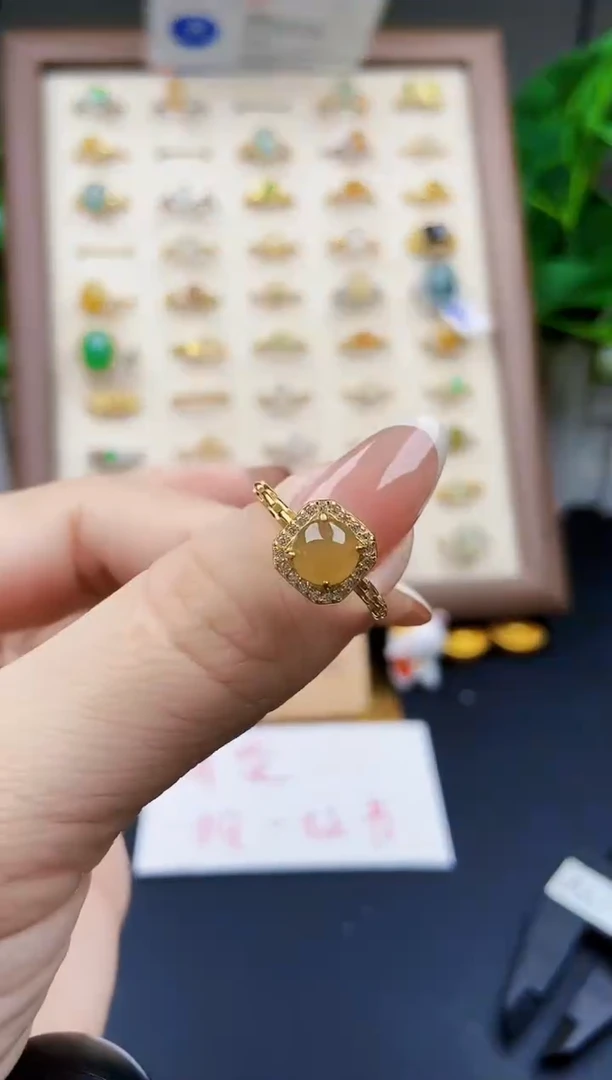 银S925镶嵌戒指翡翠12