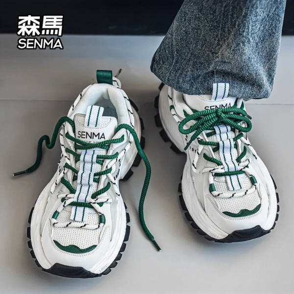森马男鞋秋季新款厚底老爹鞋男士时尚休闲鞋耐磨个性百搭运动潮鞋