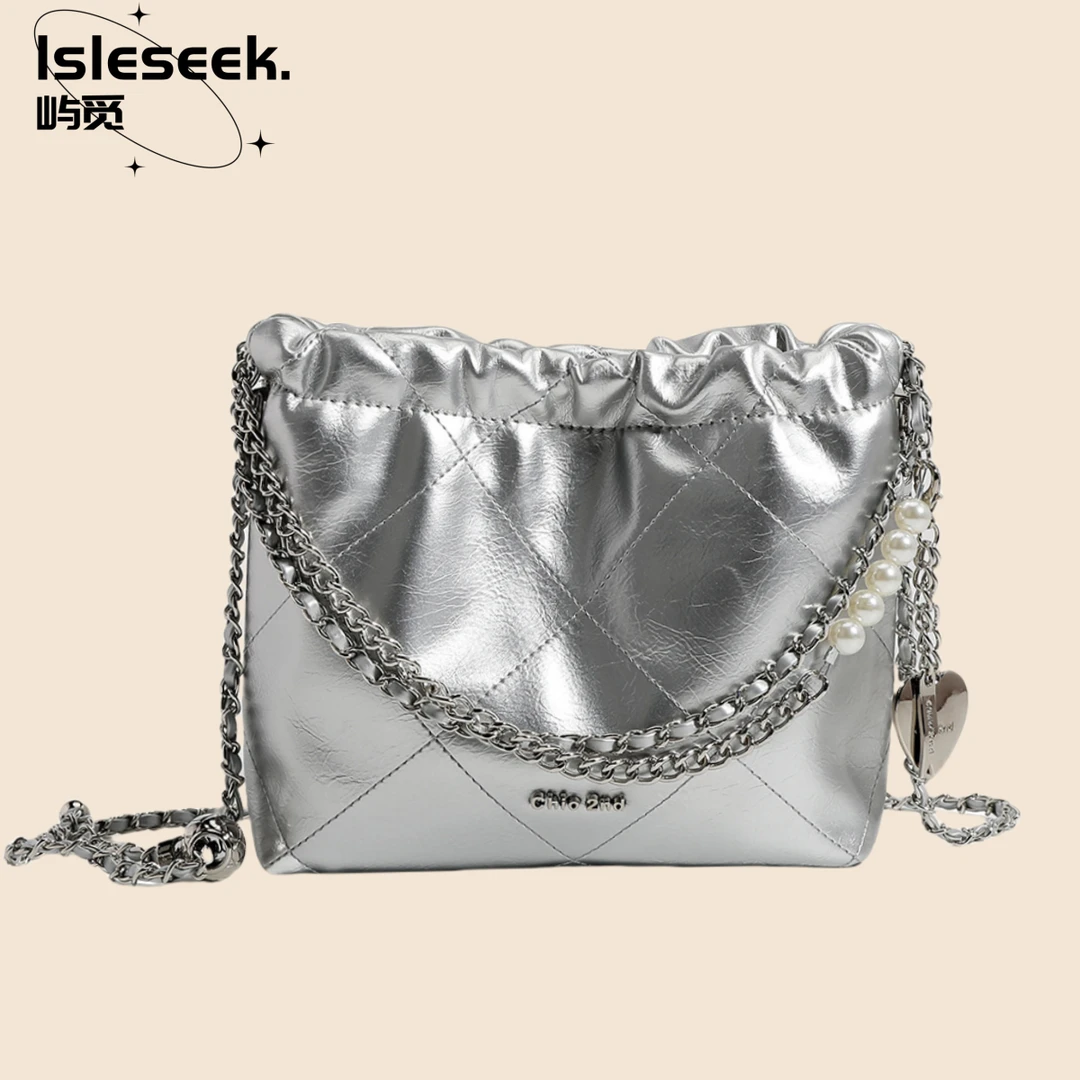 高级感垃圾包外出包包小香风菱格链条包单肩包女大容量斜挎包百搭