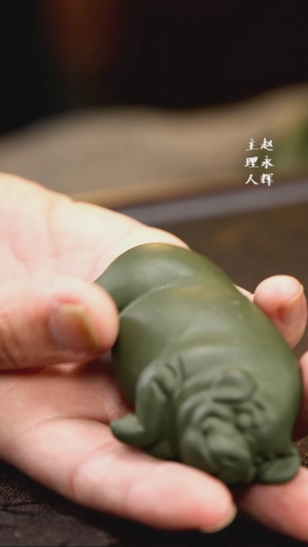 紫砂茶宠小躺猪，，