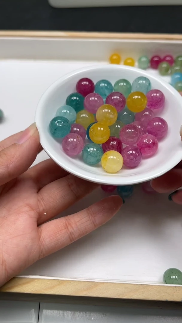 未镶嵌散珠碧玺C828 彩虹碧玺12mm8个9.9元