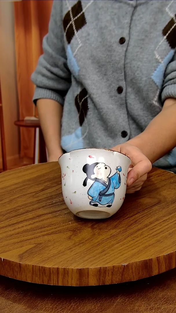 杯子陶景德镇手工手绘釉下彩陶瓷