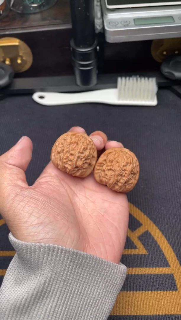 吊坠文玩核桃白狮子36+