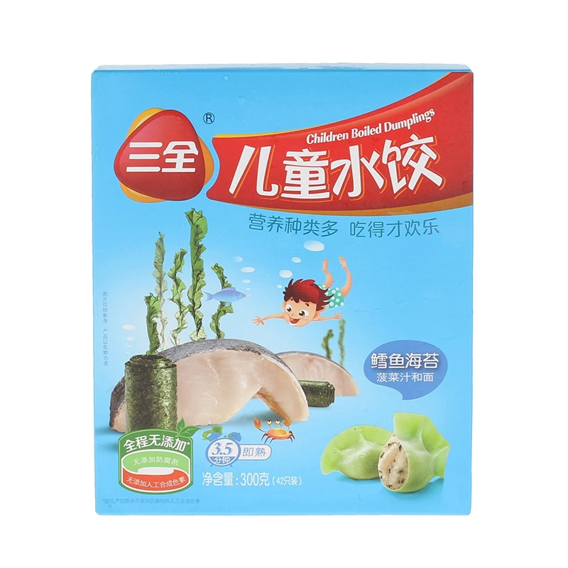 三全水饺儿童鳕鱼海苔 300g/盒