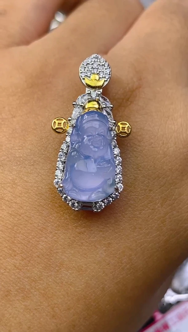 银S925镶嵌戒指翡翠百内无证书