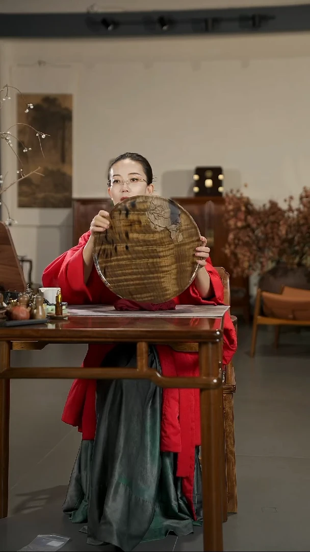金丝楠462云彩纹玉兰花系列圆盘