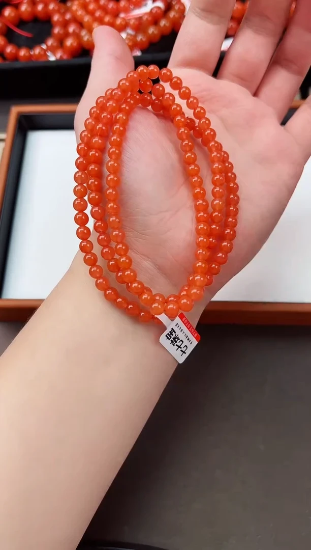 【闪购商品】南红玛瑙亮光长串卡5+未镶嵌保山杨柳滴水洞高品