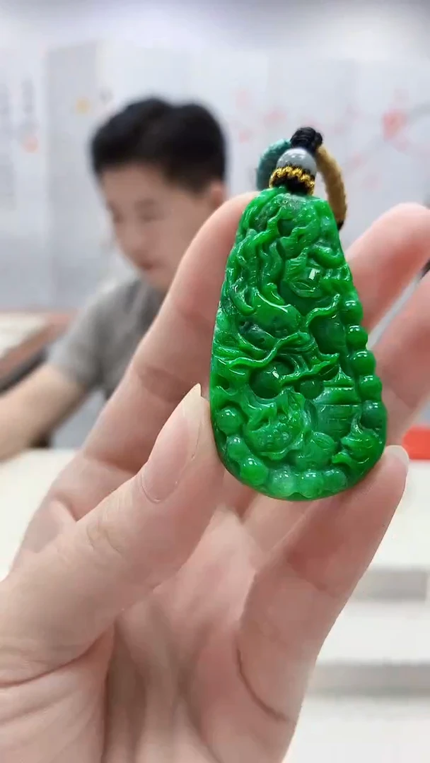未镶嵌定制翡翠4917ry-毛货挂件14