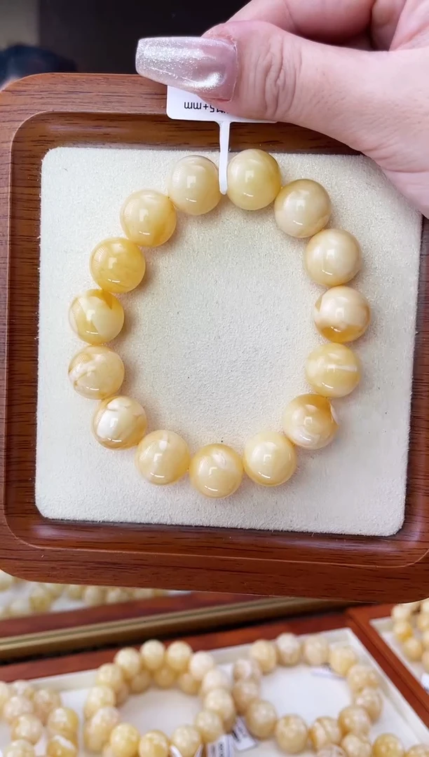裸石蜜蜡未镶嵌手串