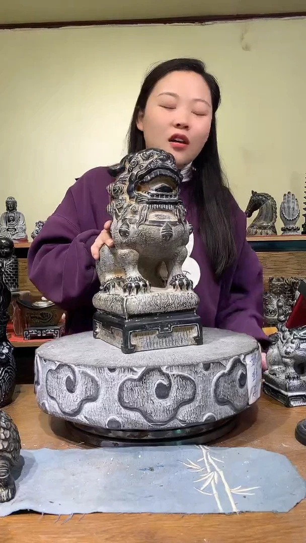 石材高度33底座14*18中堂狮子