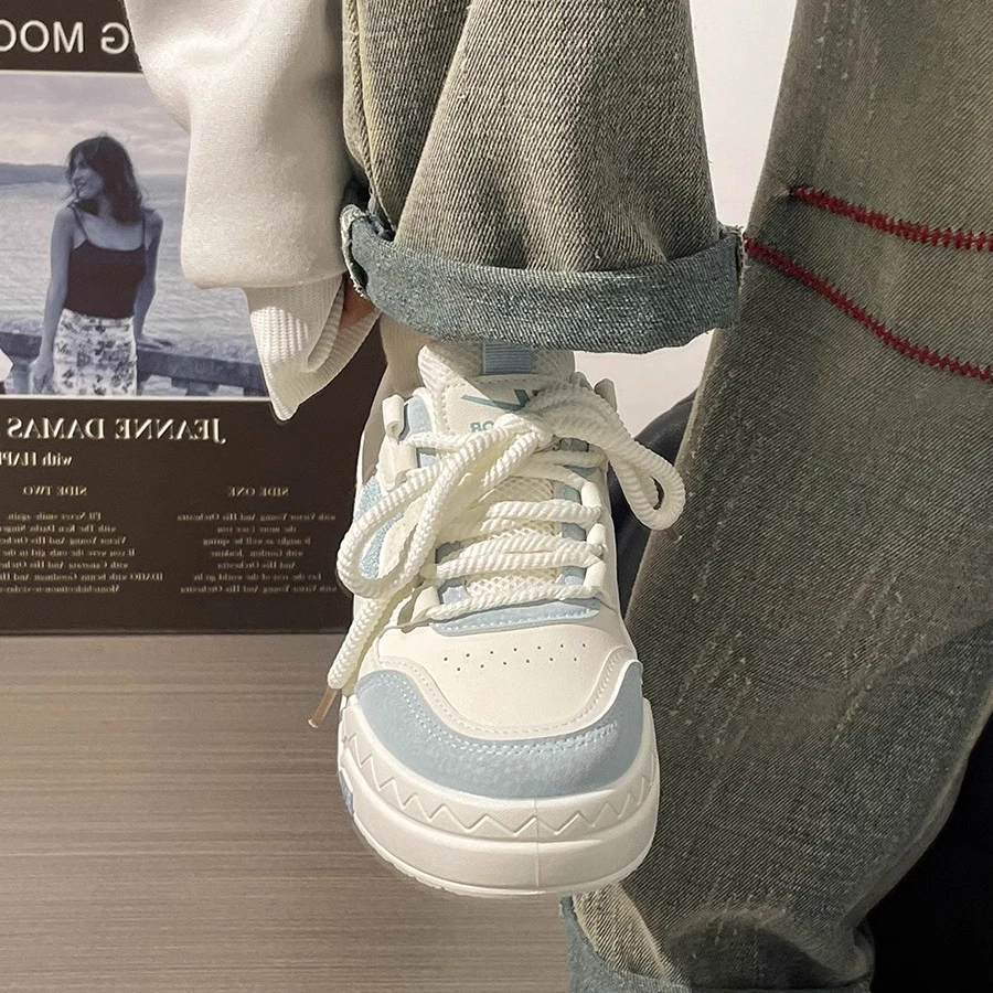 Warrior/回力女鞋港风chic板鞋女新款爆款厚底休闲百搭小白鞋子女