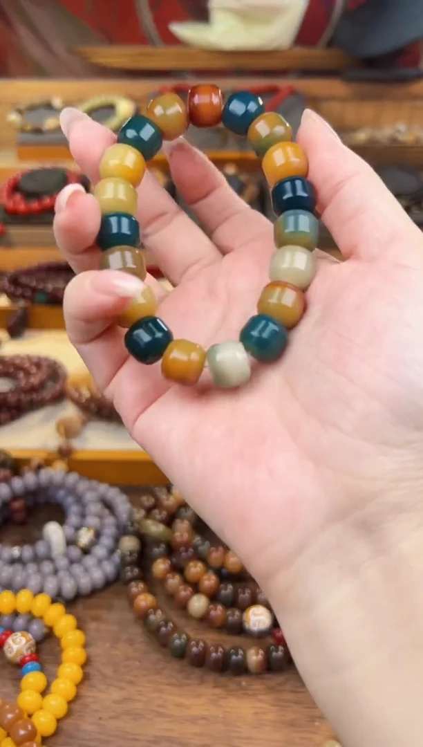 【闪购商品】菩提根/象牙果手串森林汉堡珠单圈（发其一