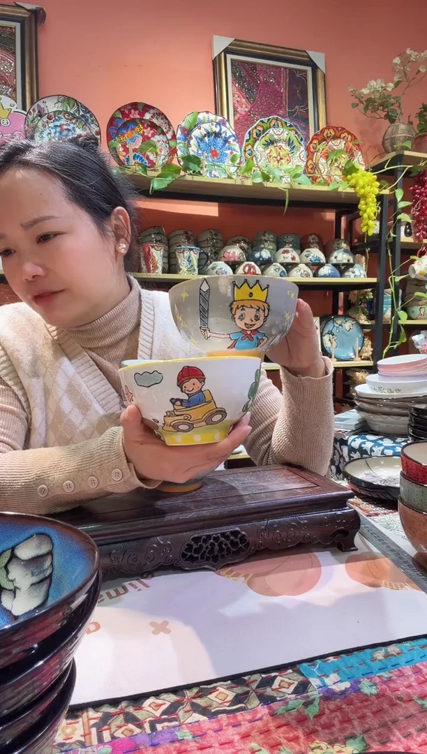 瓷片千**汇2个卡通碗福利