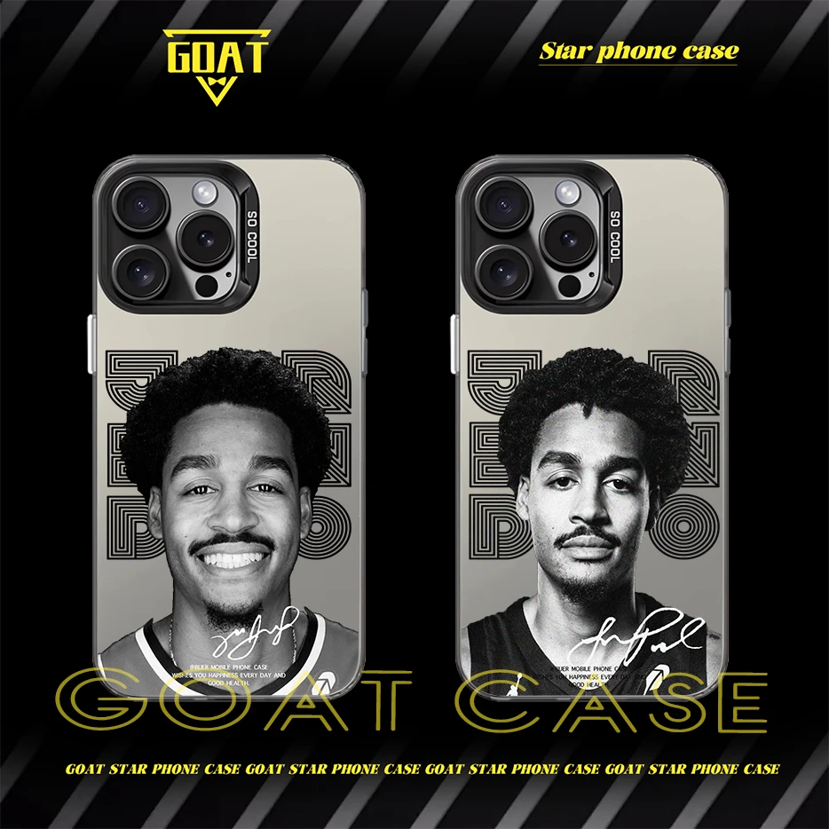GOAT 普尔彩银NBA球星防摔手机壳【适用于苹果16华为OPPO小米VIVO】