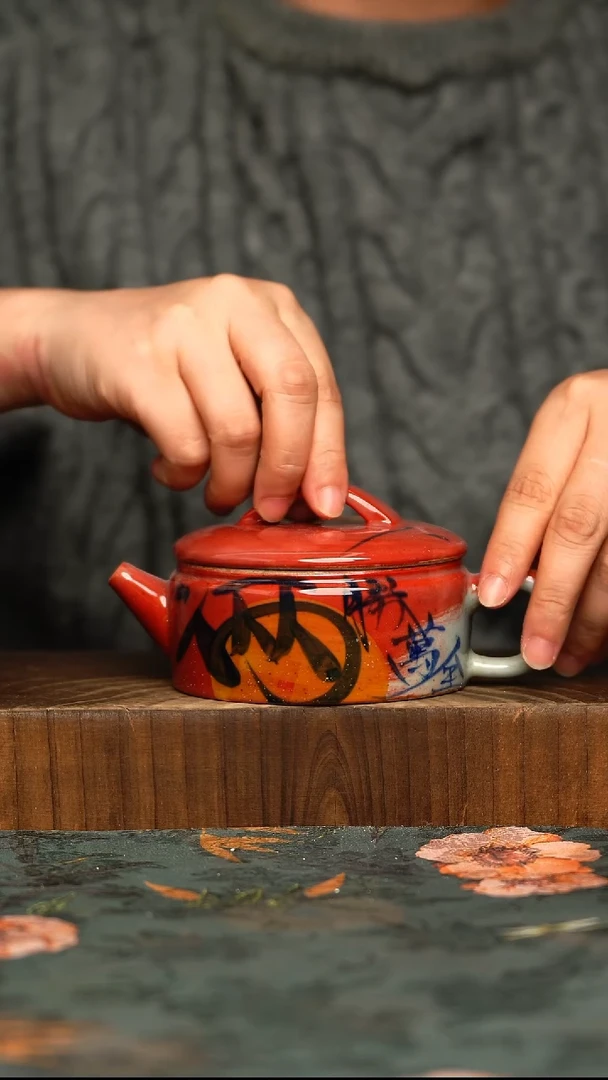 杯釉下彩手工手绘同款陶器