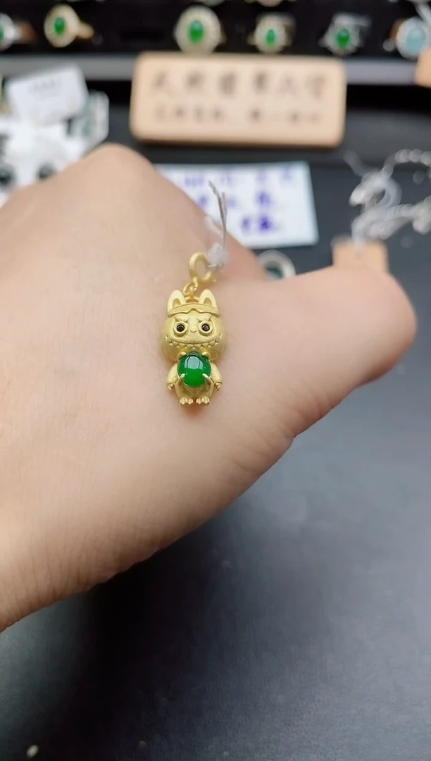 吊坠(不含链)银S925镶嵌翡翠1