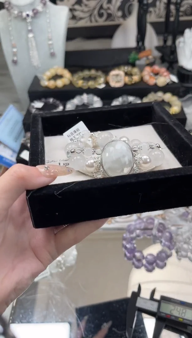 【闪购商品】烟晶手链银S925镶嵌天然水晶 多样性发货