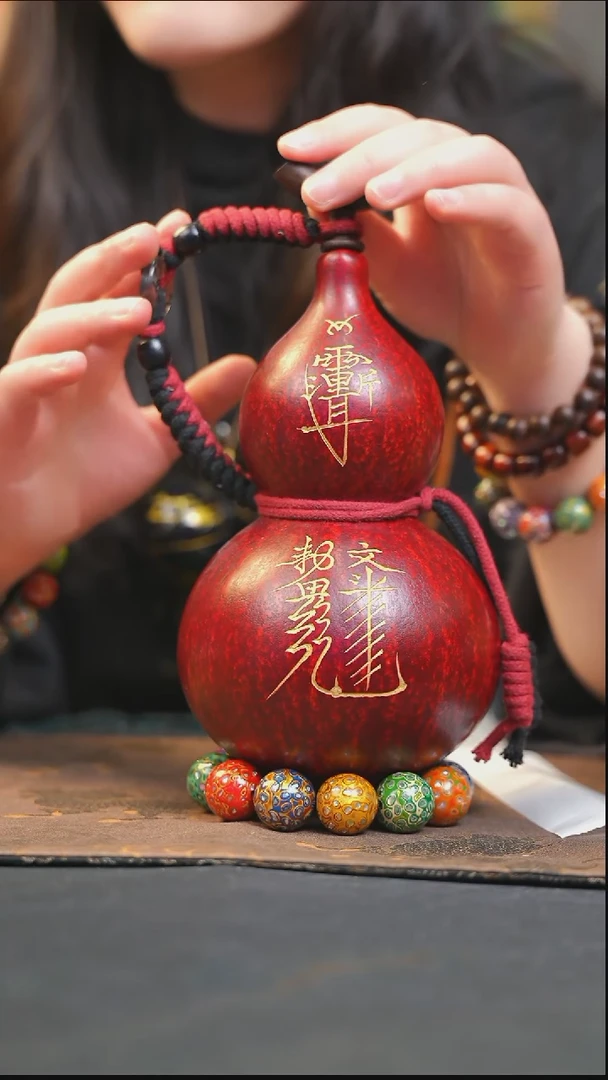 【闪购商品】YV170大漆酒葫芦不包手串及旋转底座