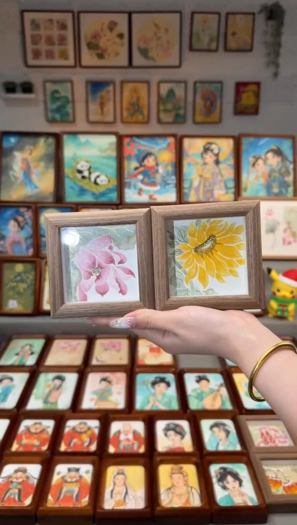 国画荷花 向日葵 一组11