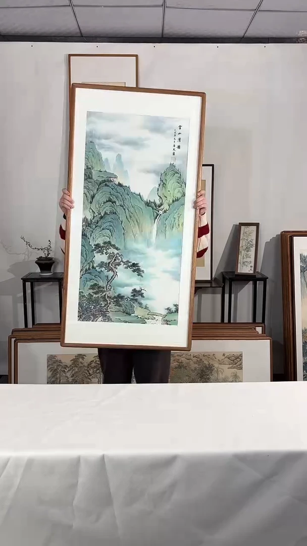 国画手绘*云山清韵*62*122cm