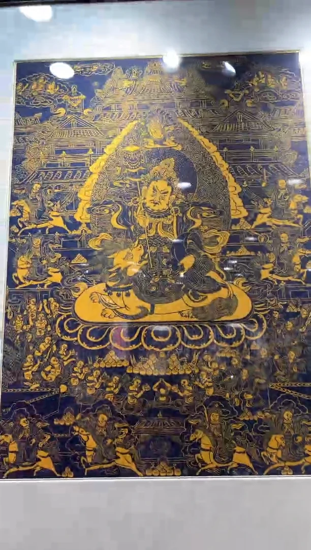 【闪购商品】昌化石印石十方财神蓝拓带框