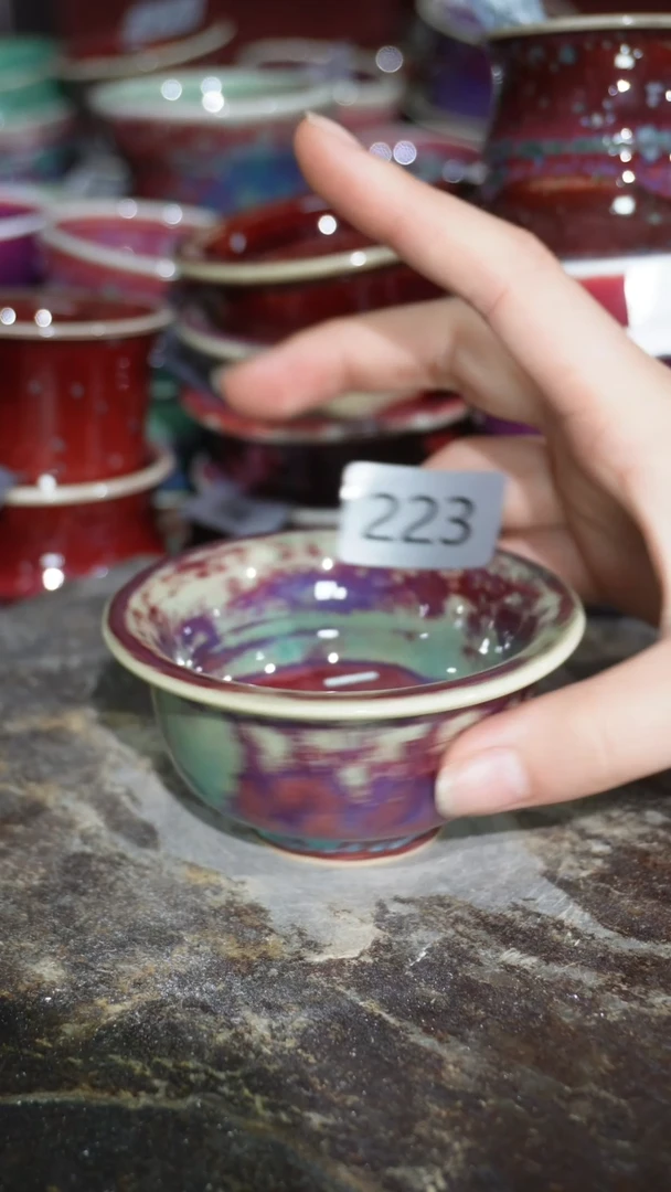 摆件陶精品窑变钧瓷茶器
