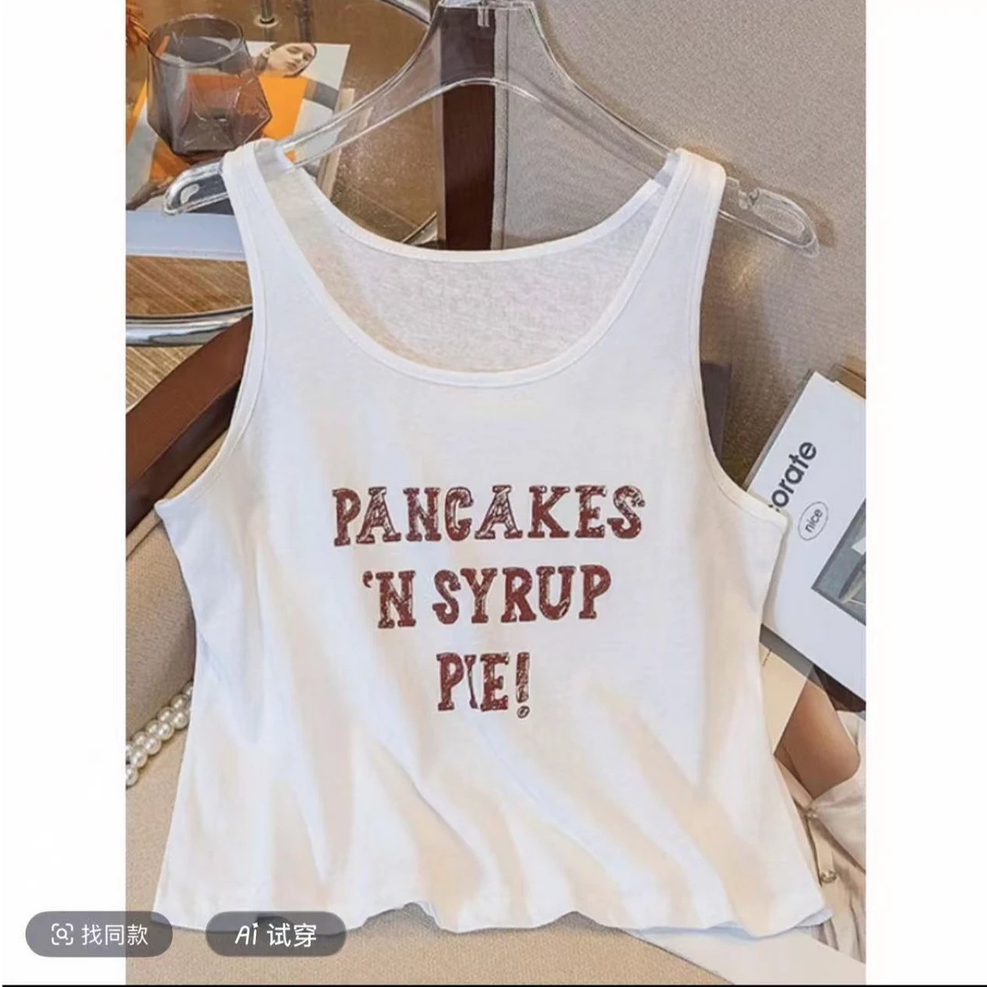 【慕妍专属】2025#（衣长43）无袖坎肩辣妹风吊带背心