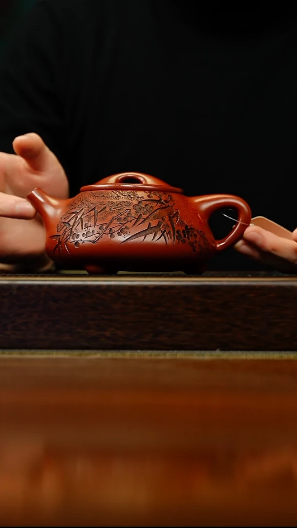 茶壶紫砂宜兴原矿 手工 紫砂壶容量450CC