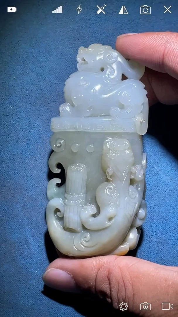 未镶嵌和田玉把件XT   府上有龙