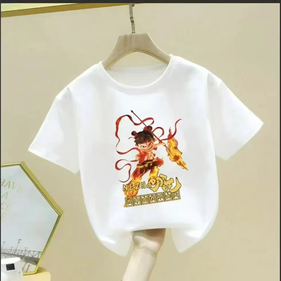 【新哪吒短袖】2025新款亲子棉男女童中大童T恤短袖
