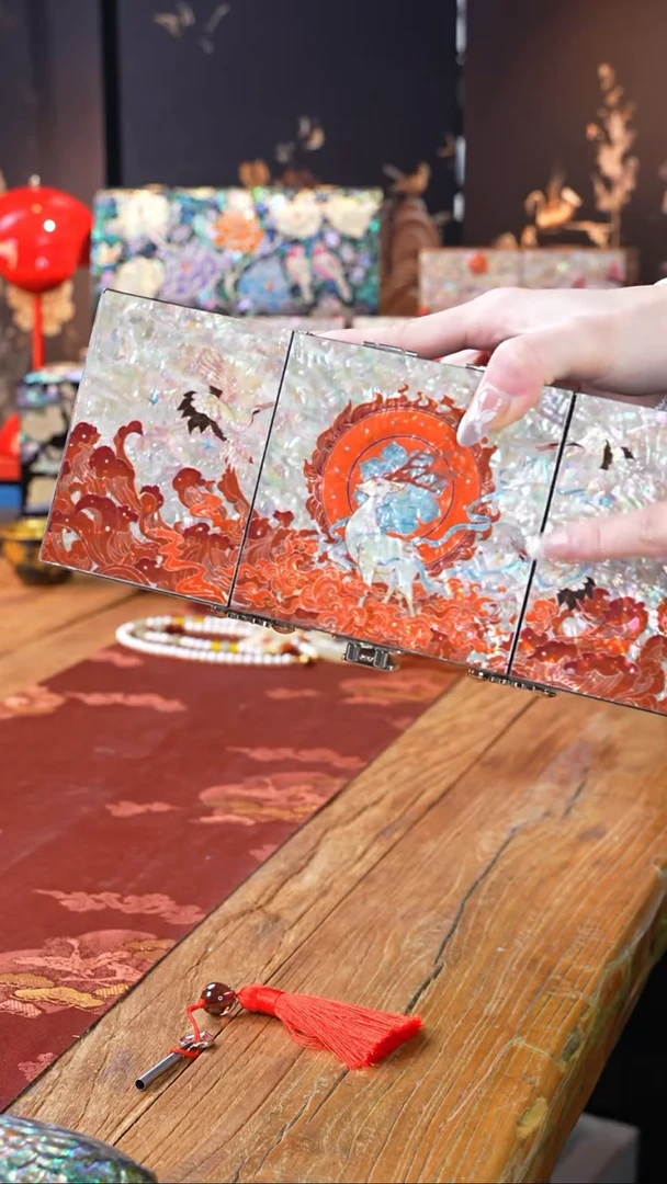 【闪购商品】瓷片核桃甄选非遗文化螺钿