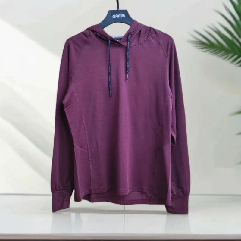 出口外贸单~春秋户外吸汗弹力速干连帽长袖T恤(C12-7)P760